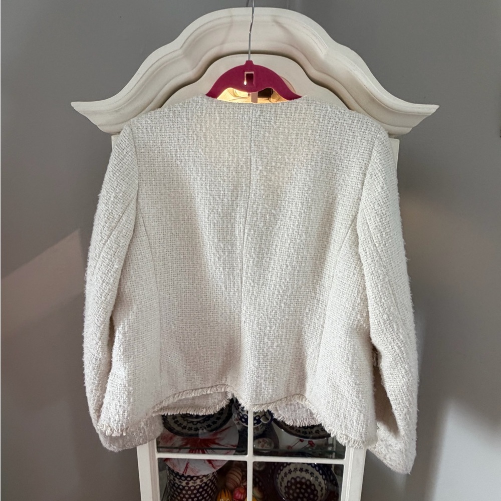 Talbots Cream Textured Jacket - Picture 3 of 4